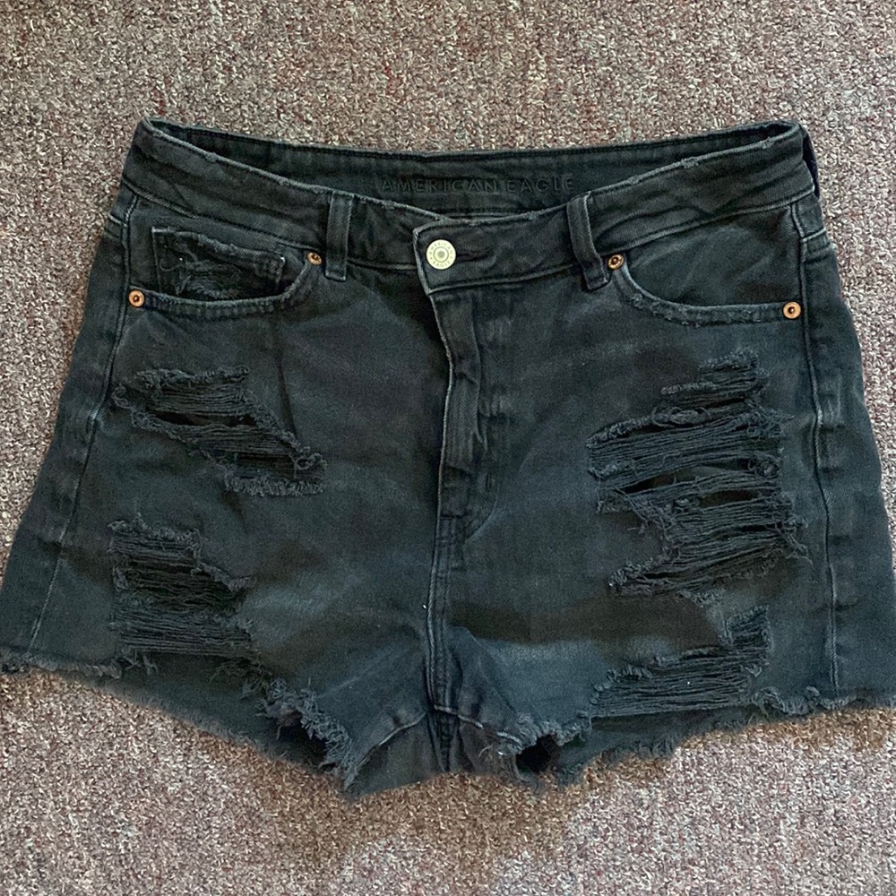American Eagle Black Jean Shorts